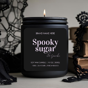 Spooky Halloween Candle Label Custom Fall Candle