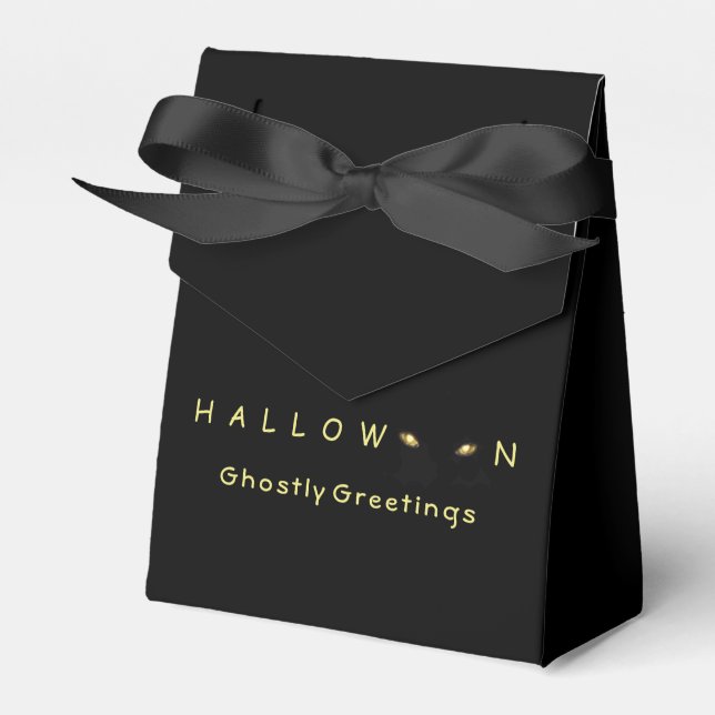 Spooky Halloween Cat Eyes Favour Box (Front Side)