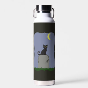 Spooky Halloween Cat Water Bottle