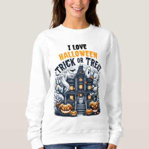 Spooky Halloween celebration at a haunted house Sweatshirt