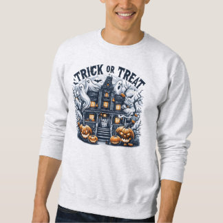 Spooky Halloween celebration at a haunted house Sweatshirt