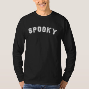 Spooky Halloween College Letterman Style Trendy Gr T-Shirt