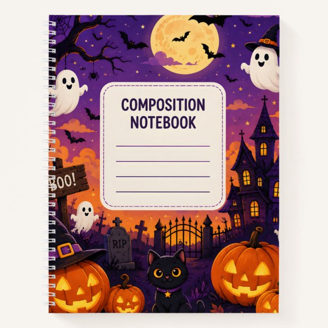 Spooky Halloween Composition Notebook (Front)