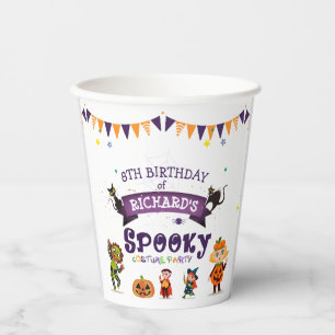 Spooky Halloween Costume Kids Birthday Party Paper Cups
