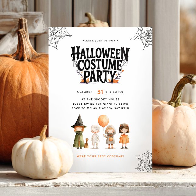 Spooky Halloween Costume Party kids Invitation (Creator Uploaded)
