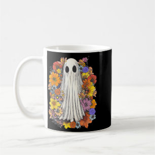 Spooky Halloween Costume Scary Floral Ghost Coffee Mug