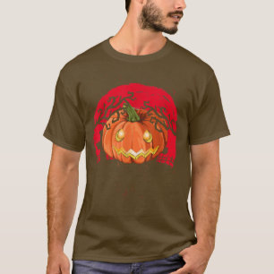 Spooky Halloween Costume Scary Jack O Lantern Cree T-Shirt