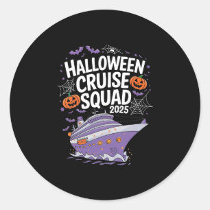Spooky Halloween Cruise Squad 2025 Cruising Crew S Classic Round Sticker