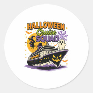 Spooky Halloween Cruise Squad Matching Cruising Va Classic Round Sticker