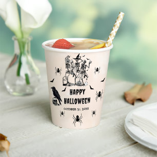 Spooky Halloween Cute Ghost Birthday Party Paper Cups