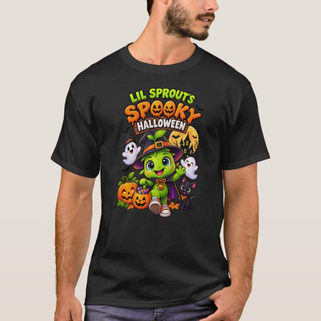 Spooky Halloween Cute Ghost T-Shirt (Front)