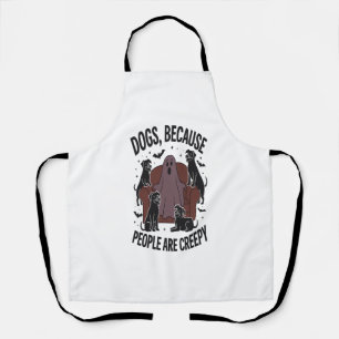 Spooky Halloween Dog Spooky Ghost 2 Apron