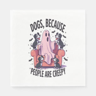 Spooky Halloween Dog Spooky Ghost (2) Napkin