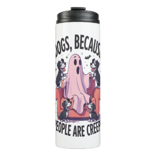 Spooky Halloween Dog Spooky Ghost (2) Thermal Tumbler