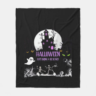 Spooky Halloween Eat Drink And Be Scary Classic Fleece Blanket