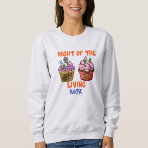 Spooky Halloween Freight Night Cupcake Lovers Sweatshirt