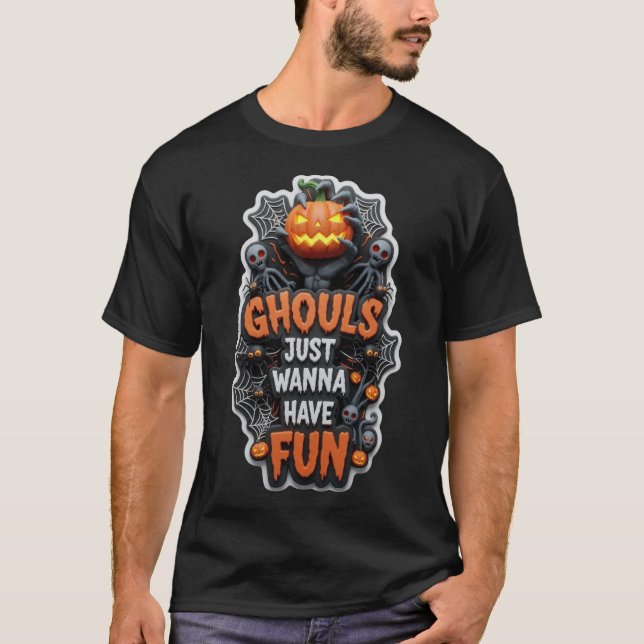 Spooky Halloween fun graphic design T-Shirt (Front)