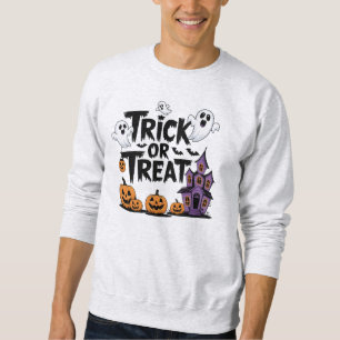 Spooky Halloween fun with ghosts & pumpkins Sweatshirt