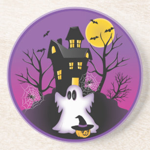 Spooky Halloween Ghost Coaster