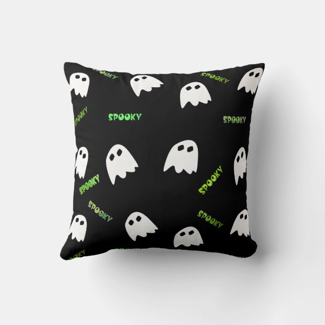 spooky Halloween ghost  Cushion (Back)