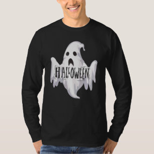 Spooky Halloween Ghost Great For Kids Mum Dad Fami T-Shirt