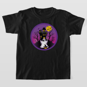 Spooky Halloween Ghost Kids T-Shirt