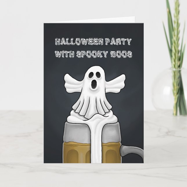Spooky Halloween Ghost Party Invitation (Front)