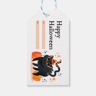 Spooky Halloween ghosts, and bats Gift Tags