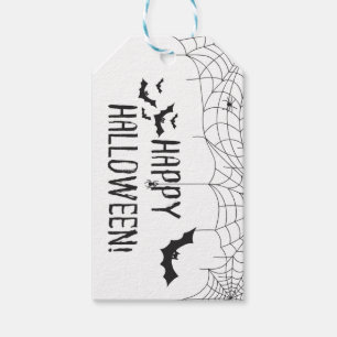 Spooky Halloween ghosts, and bats Gift Tags