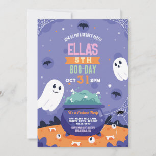 Spooky Halloween Ghosts Birthday Kids Invitation