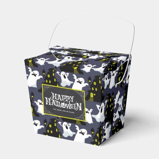 Spooky Halloween Ghosts Favour Box (Front Side)
