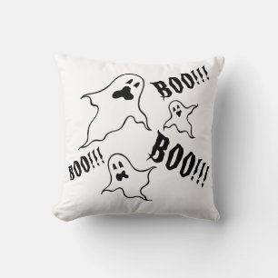 Spooky Halloween Ghosts Throw Cushion