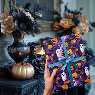 Spooky Halloween Gift Wrap with Personalised Name 