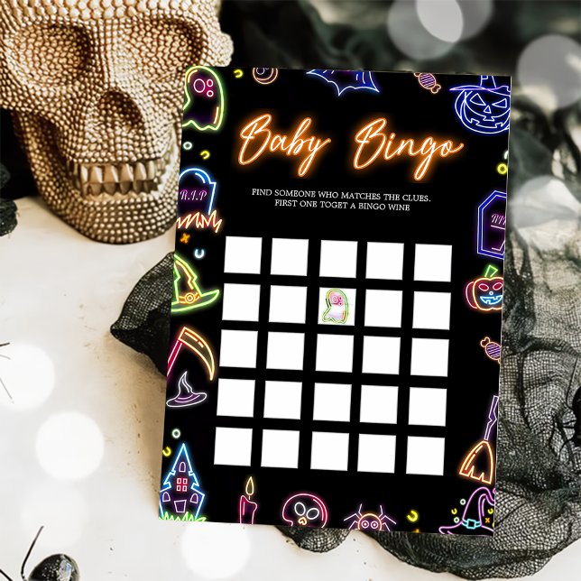 Spooky Halloween Glow Dark Bingo Games Card (Creator Uploaded)