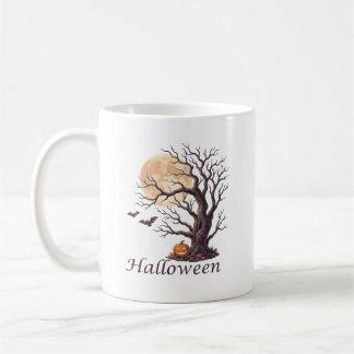 Spooky Halloween Gnarled Tree Jack-o'-Lantern Coffee Mug