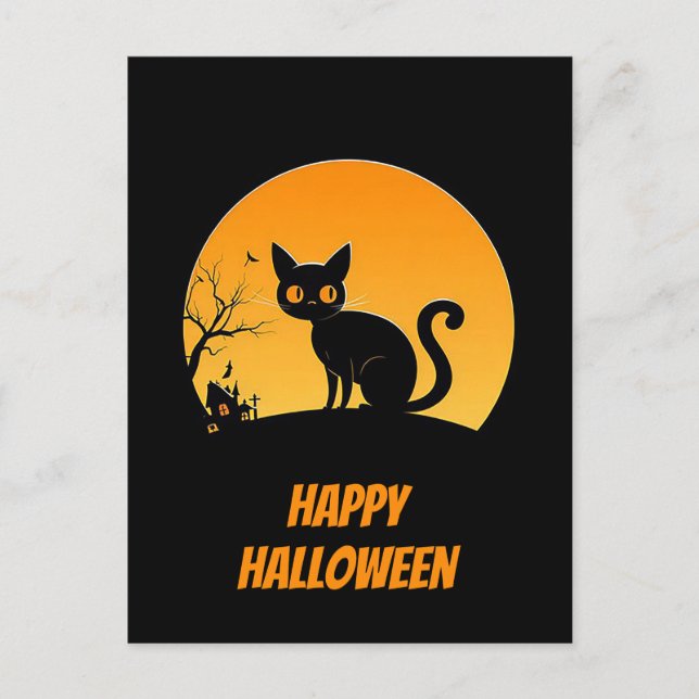 Spooky Halloween Greeting Postcard (Front)