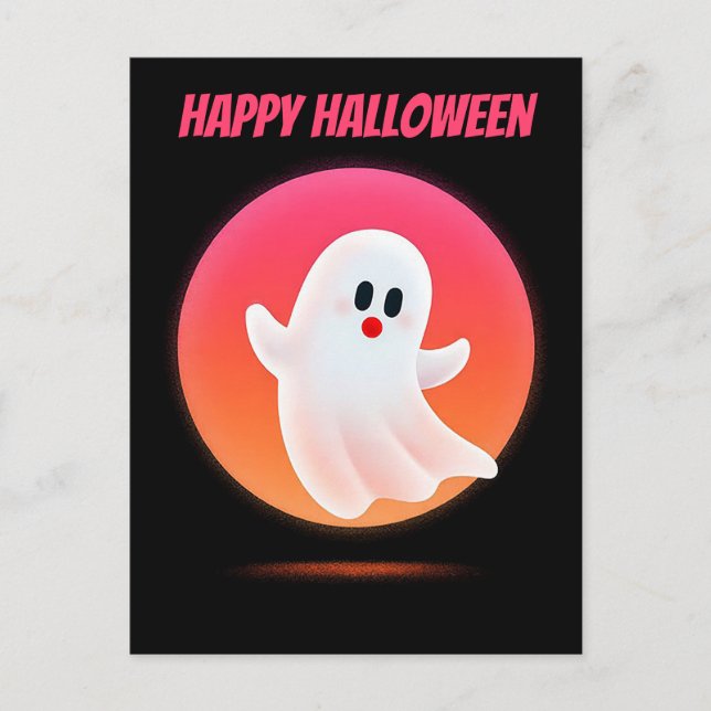 Spooky Halloween Greeting Postcard (Front)
