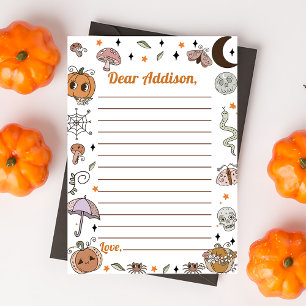 Spooky Halloween Groovy Time Capsule Note Mess Thank You Card