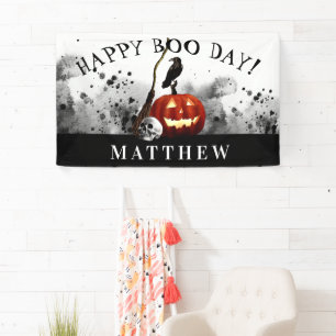 Spooky Halloween Happy Boo Day Birthday Banner