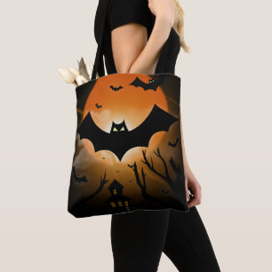 Spooky Halloween Haunted House Tote Gothic Fall Bag