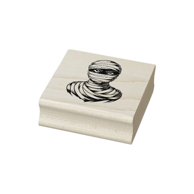 Spooky Halloween Haunted Mummy Rubber Stamp (Stamp)