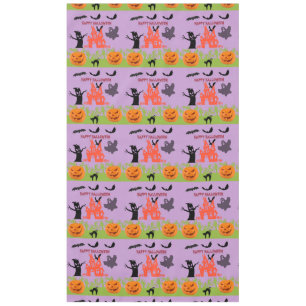 Spooky Halloween Haunted Silhouette Lilac Glow Tablecloth