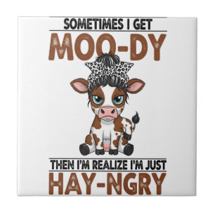Spooky Halloween Highland Cow Tile
