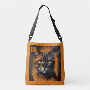 Spooky Halloween horror cat in Disguise Crossbody Bag