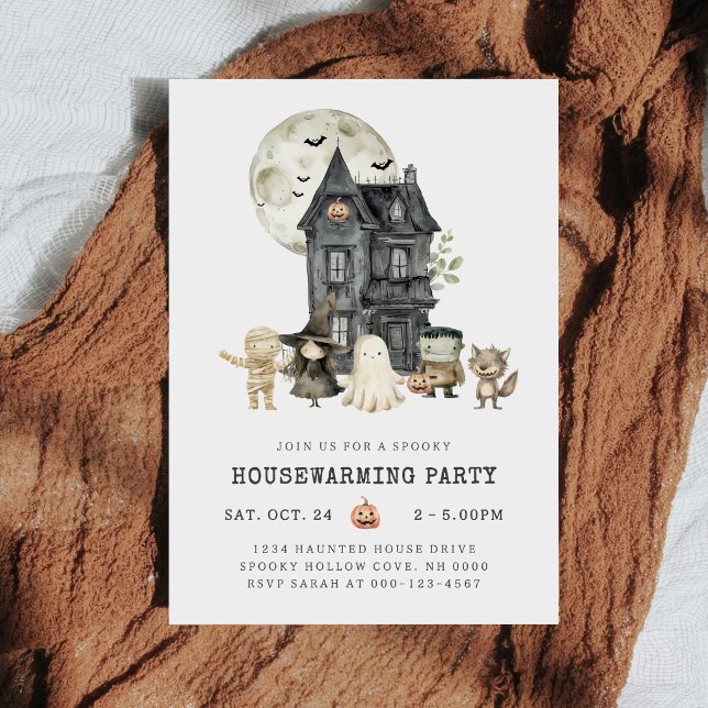 Spooky Halloween Housewarming Party Invitation (Creator Uploaded)