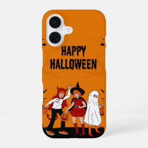 Spooky Halloween iPhone 16 Case – Pumpkin, Ghost &