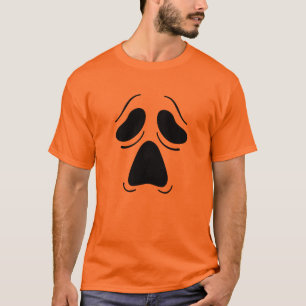 Spooky Halloween Jack-O-Lantern Face Tee Shirt