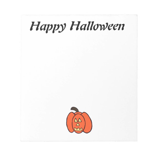 Spooky Halloween Jack o Lantern Notepad (Front)