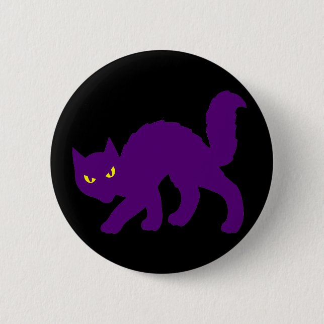 Spooky Halloween Kitty Cat Scary Evil 6 Cm Round Badge (Front)