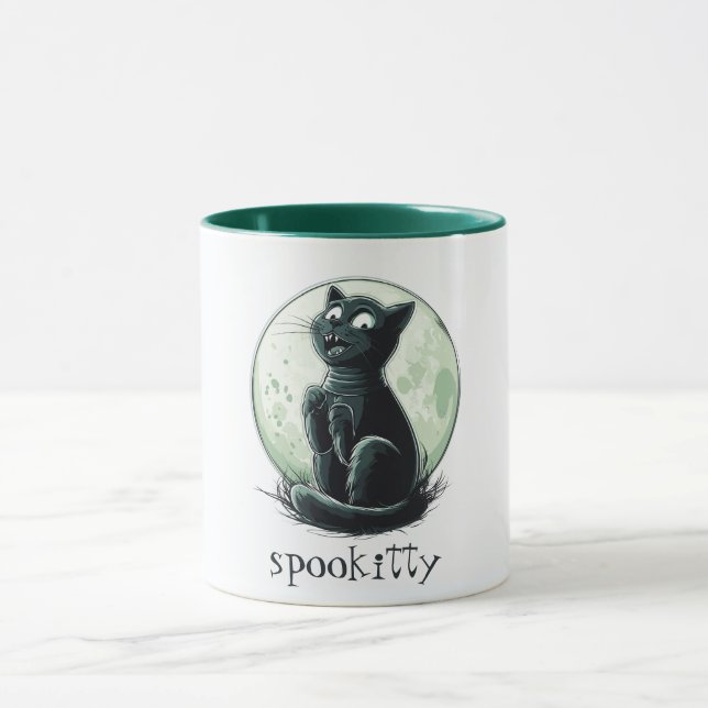 Spooky Halloween Kitty Mug (Center)